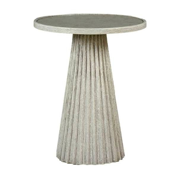 Kingsley Textured Distressed Antique White Side Table | Scout & Nimble