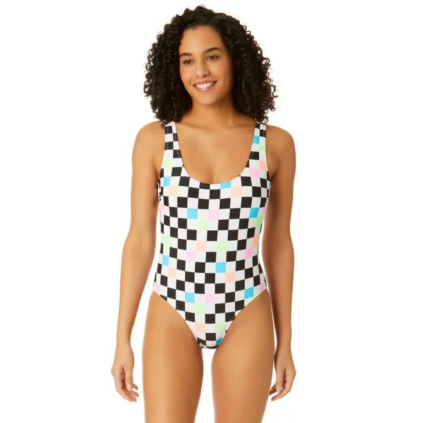 No Boundaries Juniors Geo Print One Piece Swimsuit | Walmart (US)