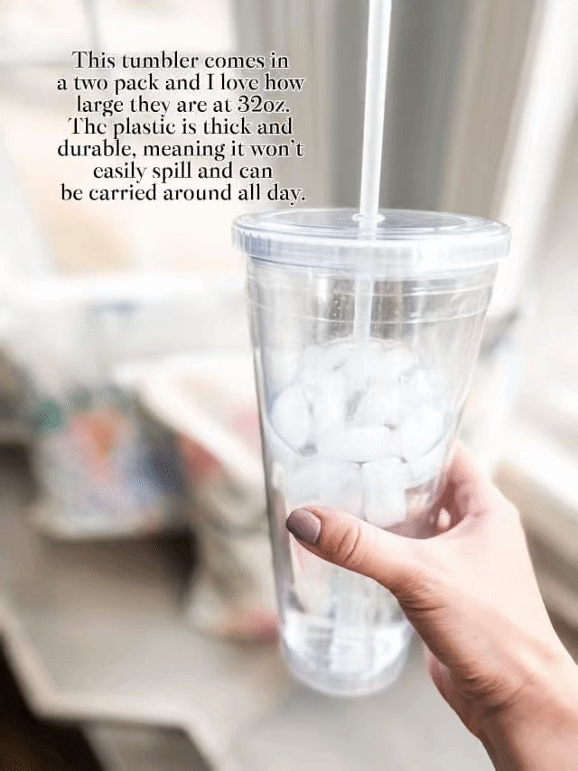 Two pack acrylic tumblers from Amazon for $20. These tumblers are big and durable! I carry around both water and iced coffee throughout the day. 

Amazon find, drink tumbler, mom favorite, water bottle 

#LTKFindsUnder50