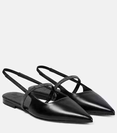 Leather slingback ballet flats | Mytheresa (US/CA)