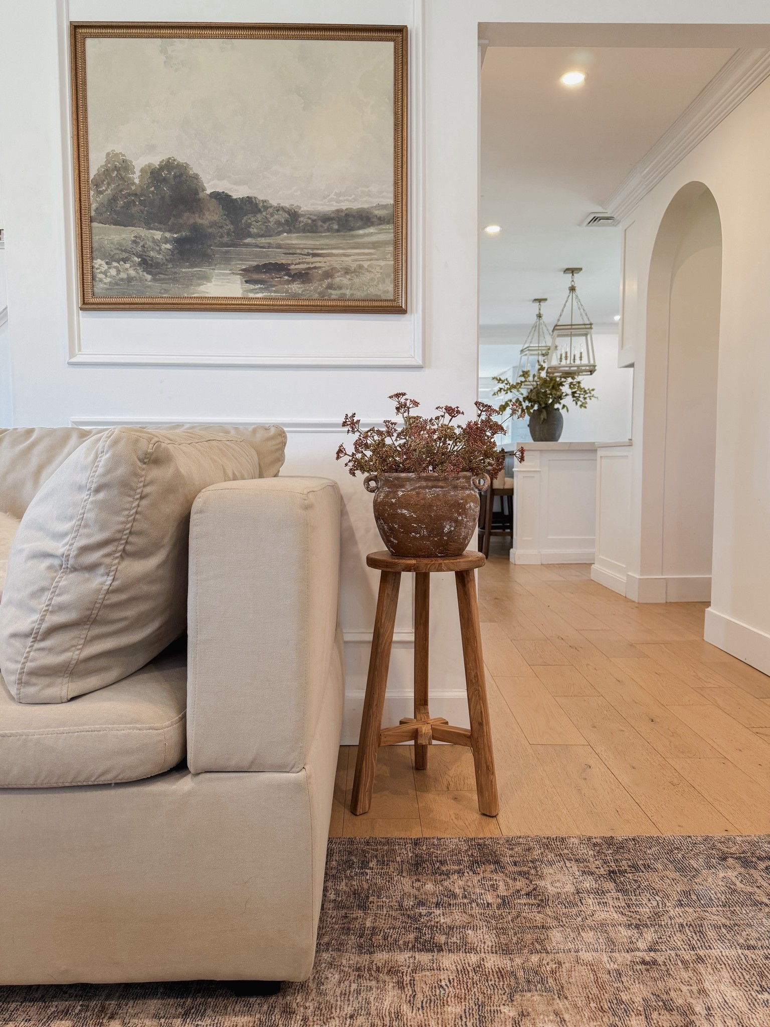 Seriously, loving this organic modern Amazon find! 🤎
-> This reclaimed-style wood stool is perfect as an accent table. I added the perfect planter with artificial stems.

**wall art no longer available

living room decor | neutral styling

#LTKHome #LTKvlog #LTKSaleAlert