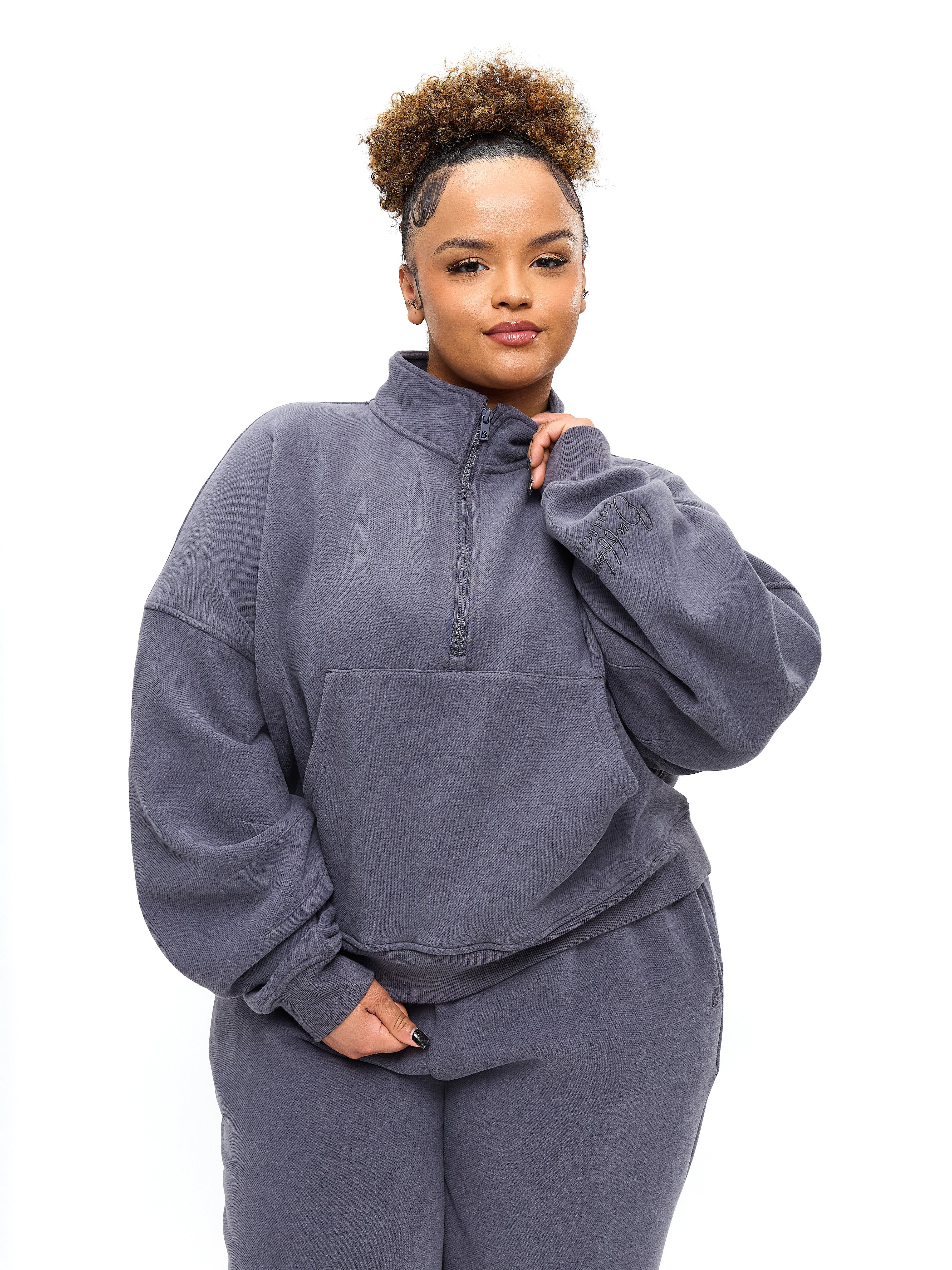 Plush Fleece Quarter Zip Pullover | Buffbunny