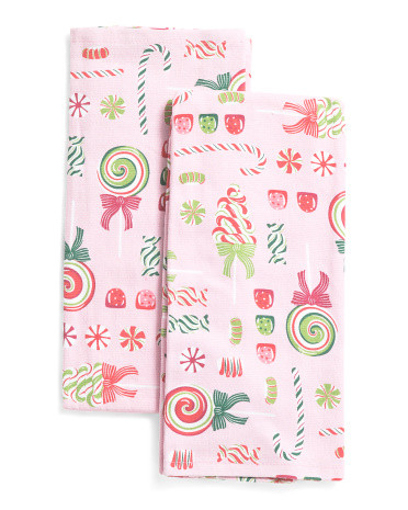 Set Of 2 Caprini Candy Kitchen Towels | TJ Maxx