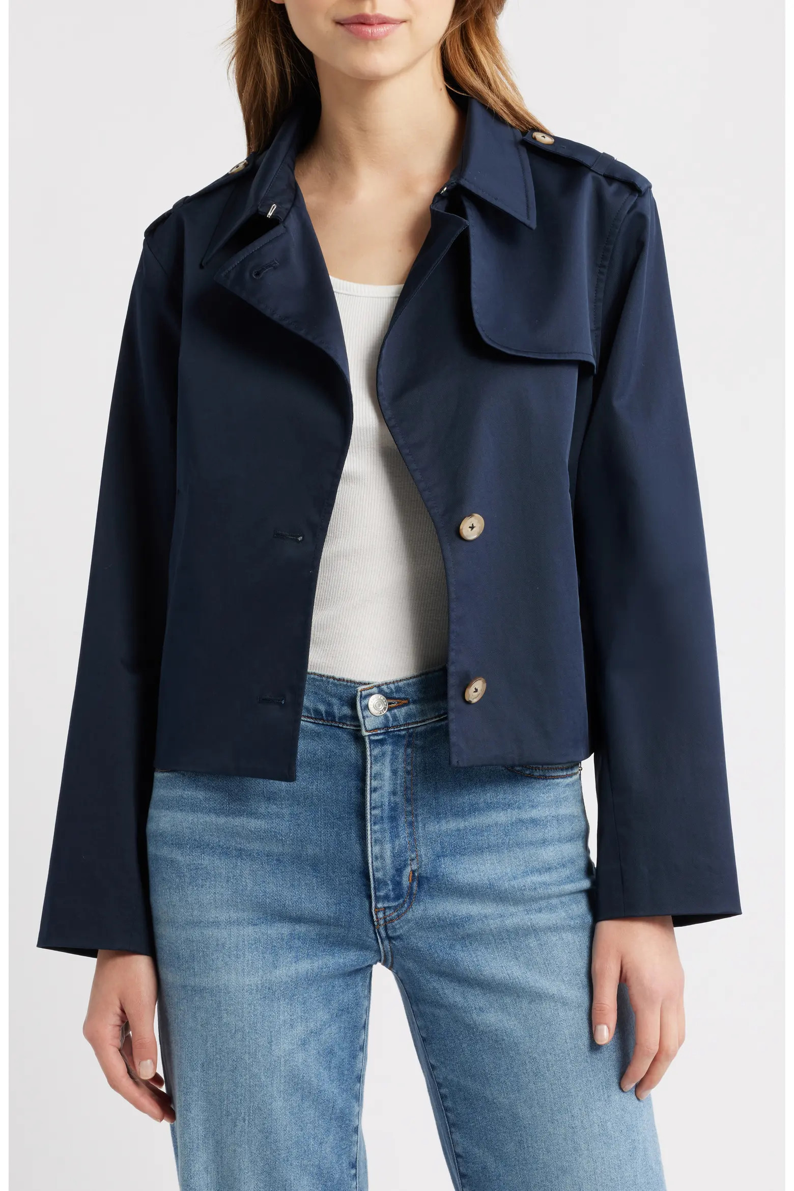 FRAME Short Trench Jacket (Women) | Nordstrom | Nordstrom