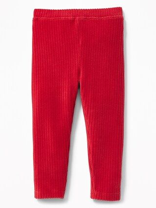 Old Navy Baby Velour Rib-Knit Leggings For Toddler Girls In The Red Size 12-18 M | Old Navy US