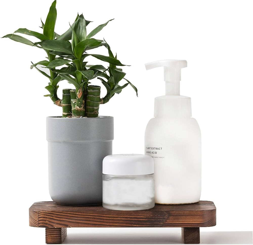 Amazon.com: Wood Risers for Decor Display, Bathroom Counter Sink Decor, Dish Soap Tray Wood Tray ... | Amazon (US)