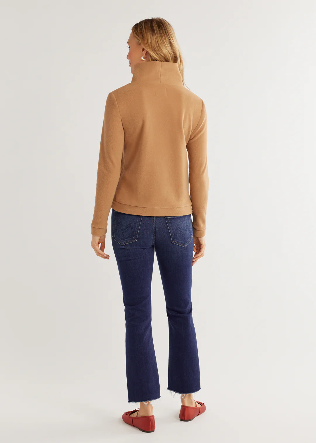 Park Slope Turtleneck in Vello Fleece (Camel) | Dudley Stephens