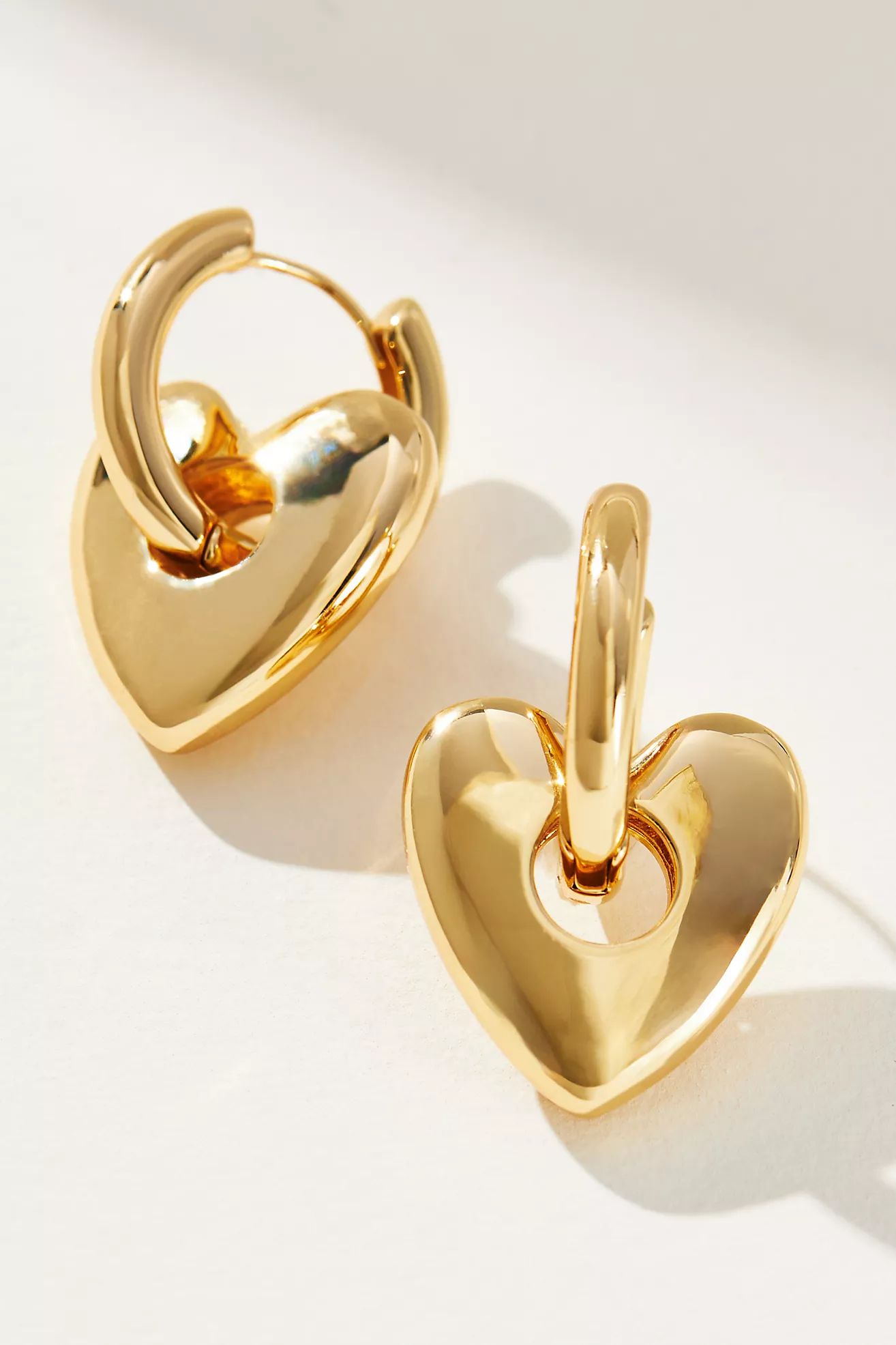Heart Charm Huggie Earrings | Anthropologie (US)