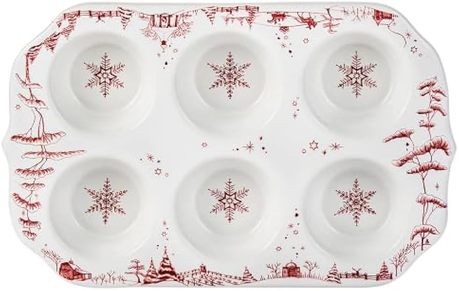 Juliska Country Estate Winter Frolic Ruby Muffin Dish | Amazon (US)