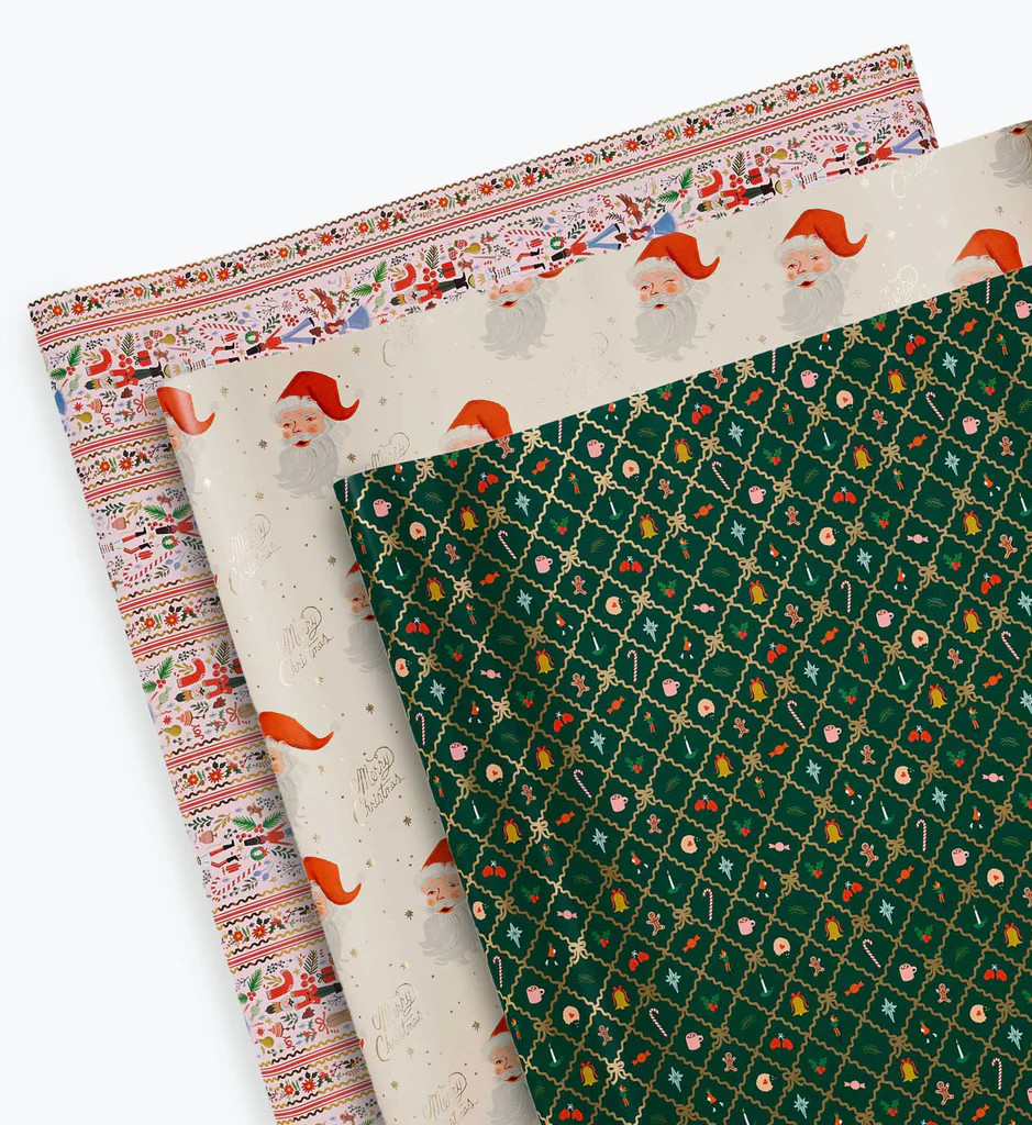 Christmas Classics Set of 3 Wrapping Rolls | Rifle Paper Co.
