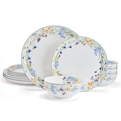 Quinn 12-Piece Bone China Dinnerware Set, Service for 4 | Perigold