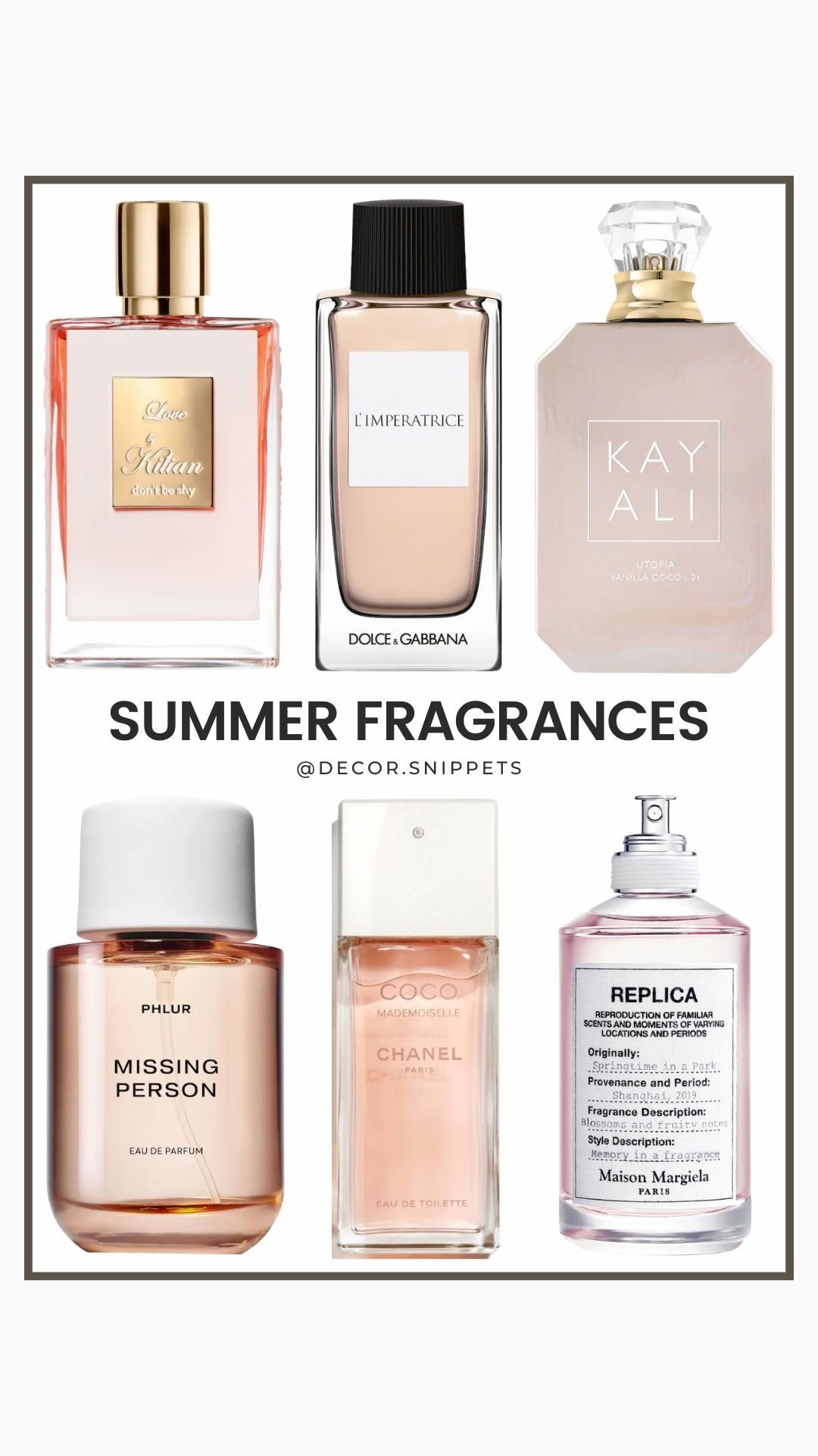 SPRITZ YOUR WAY THROUGH SUMMER! 🌸✨

Your ultimate summer scent edit is here! From L'Impératrice's juicy flirtiness to Kayali's vanilla dreamscape, Dolce&Gabbana's Mediterranean escape to Replica's beachy nostalgia—these fragrances bottle sunshine. Shop now to find your signature scent before the season ends! #SummerScents #PerfumeObsessed
