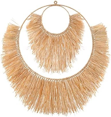 Boho Decor Wall Hanging Rattan Seagrass Wall Decor I Boho Wall Art I Wall decor for Bedroom I Wal... | Amazon (US)