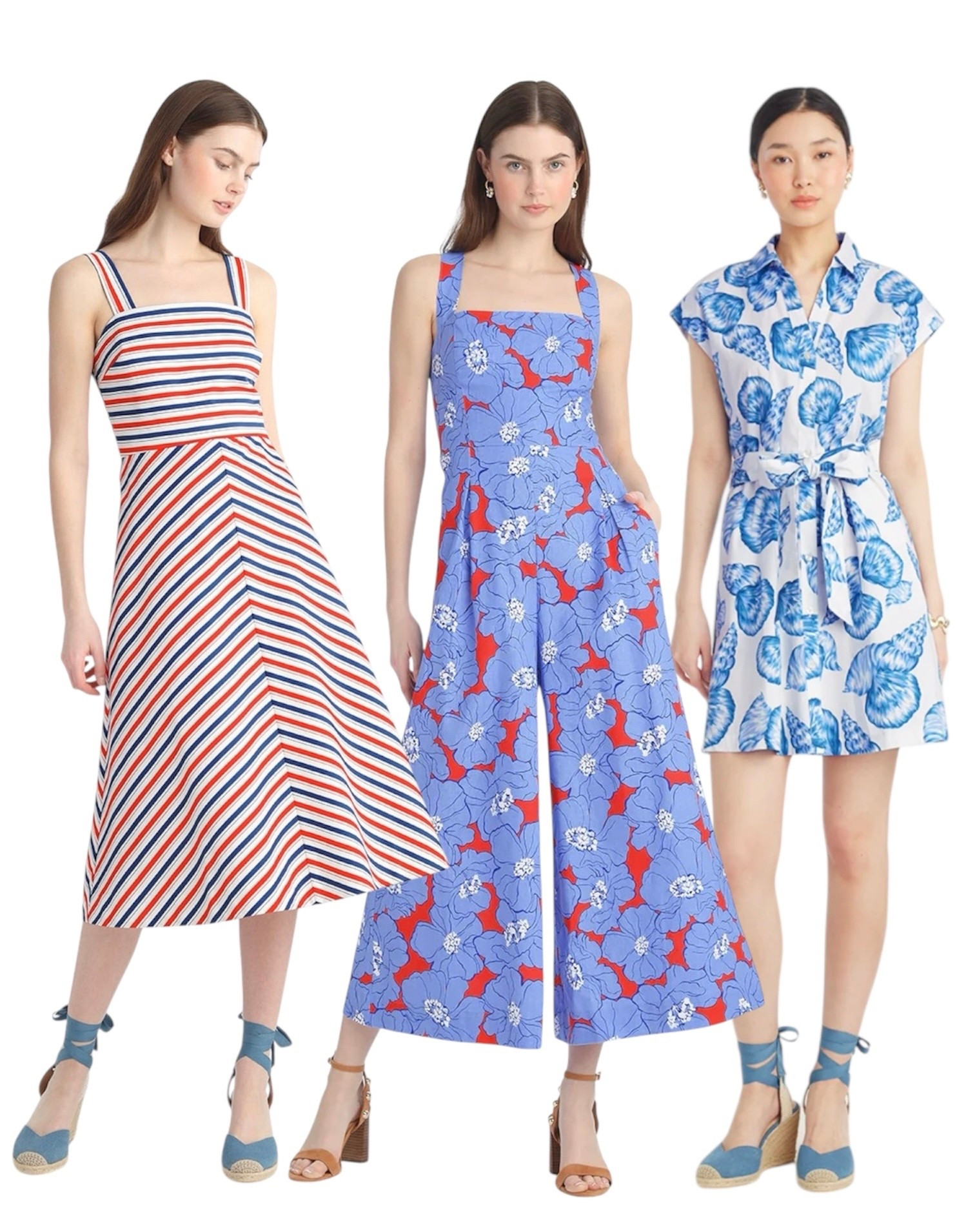 Sundress 
Midi dress
Sleeveless jumpsuit 
Mini shirt dress
Collared
Shell print
Floral print 
Striped 
Spring 
Summer 
Fall 
Casual
Wedding guest 


#LTKWorkwear #LTKSummerEdit #LTKSeasonal