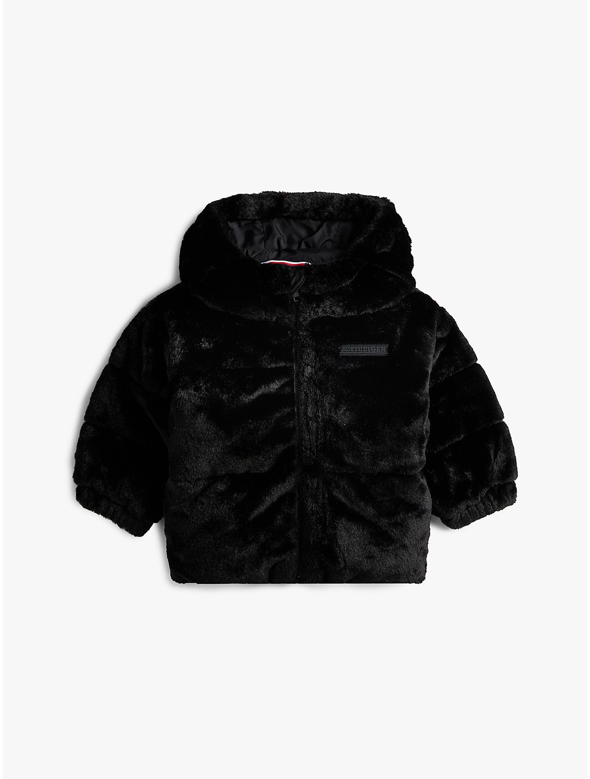 Tommy Hilfiger Girls' Babies' Faux Fur Hooded Jacket - Black - 6-9M | Tommy Hilfiger (US)