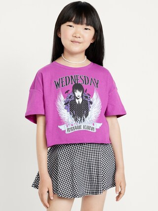 Wednesday™ Oversized Cropped Graphic T-Shirt for Girls | Old Navy | Old Navy (US)