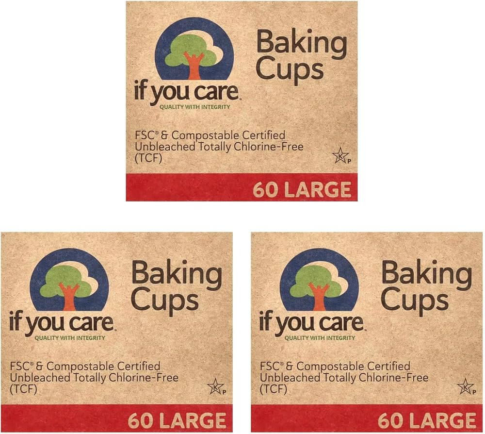 If You Care FSC Certified Unbleached Large Baking Cups, 60ct, 3pk | Amazon (US)