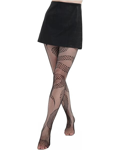 Leg Avenue Women's Plus Size Fishnets, Stretchy Net Patterned Tights for Women with Designs | Amazon (US)