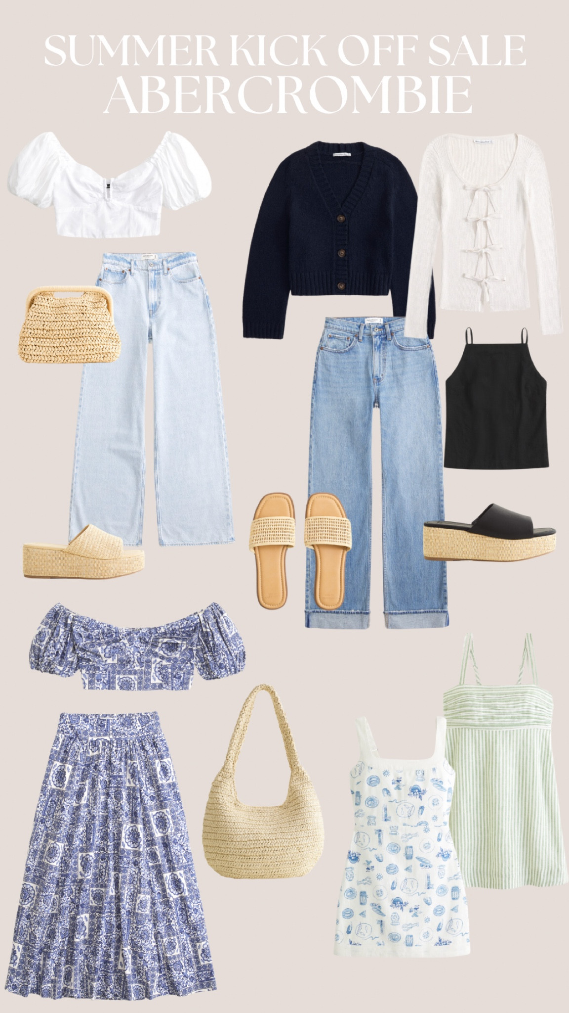 abercrombie summer kick off sale - 20% OFF for memorial day weekend! 

AF sale, matching set, linen dress, sandals, raffia bags, tie front top, summer sets

#LTKfindsunder100 #LTKstyletip #LTKsalealert