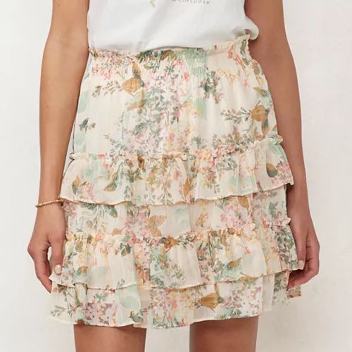 Women's LC Lauren Conrad Smocked-Waist Skirt | Kohl's