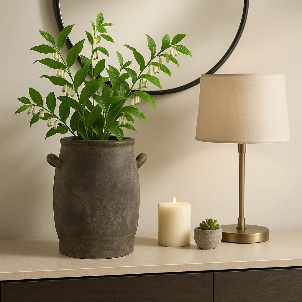 Hooge Rustic Charm Table Vase For Home Decor - Tall Vase With Textured Vessel Silhouette - Elegan... | Wayfair North America