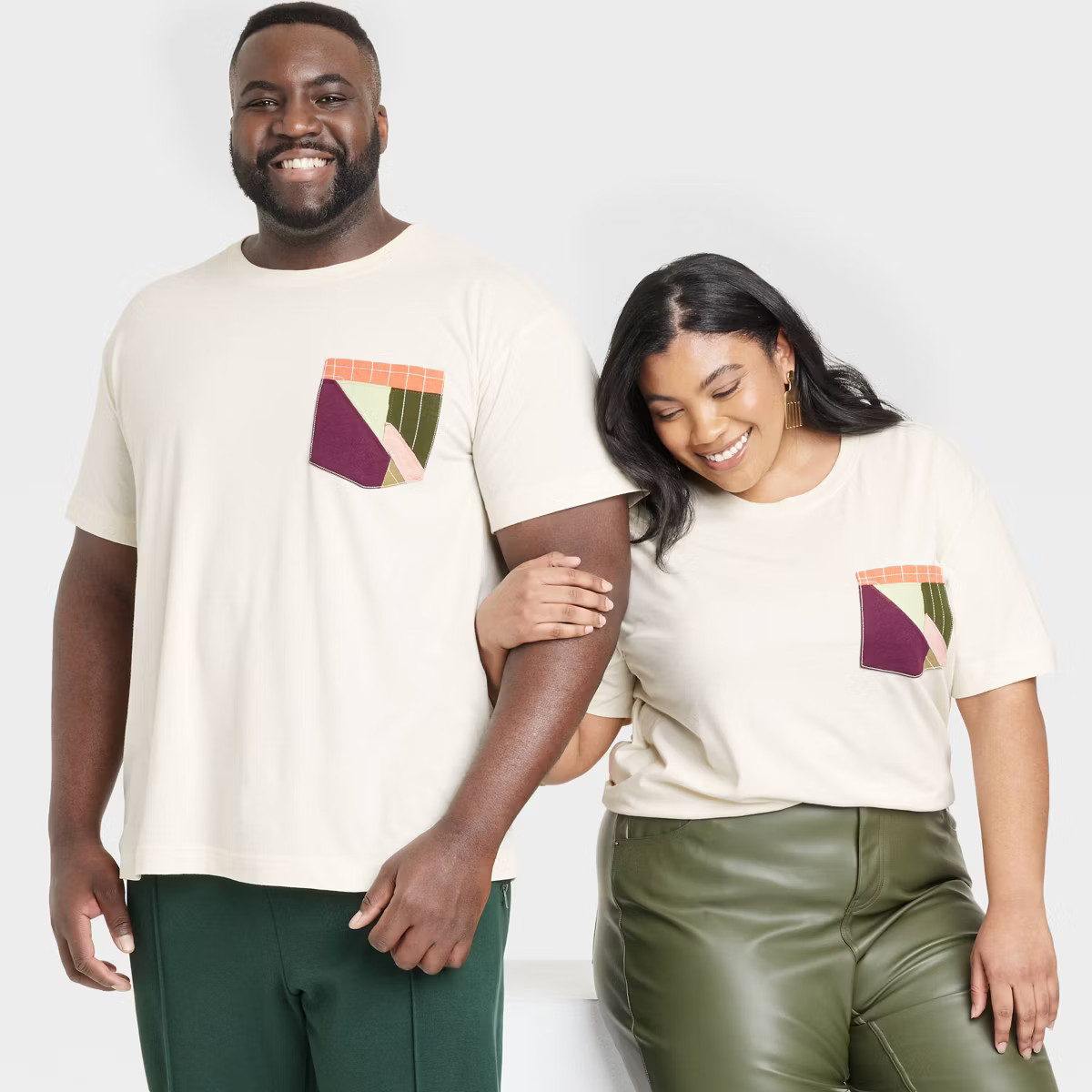 Black History Month Adult Gee's Bend Short Sleeve Pocket T-Shirt - Cream | Target