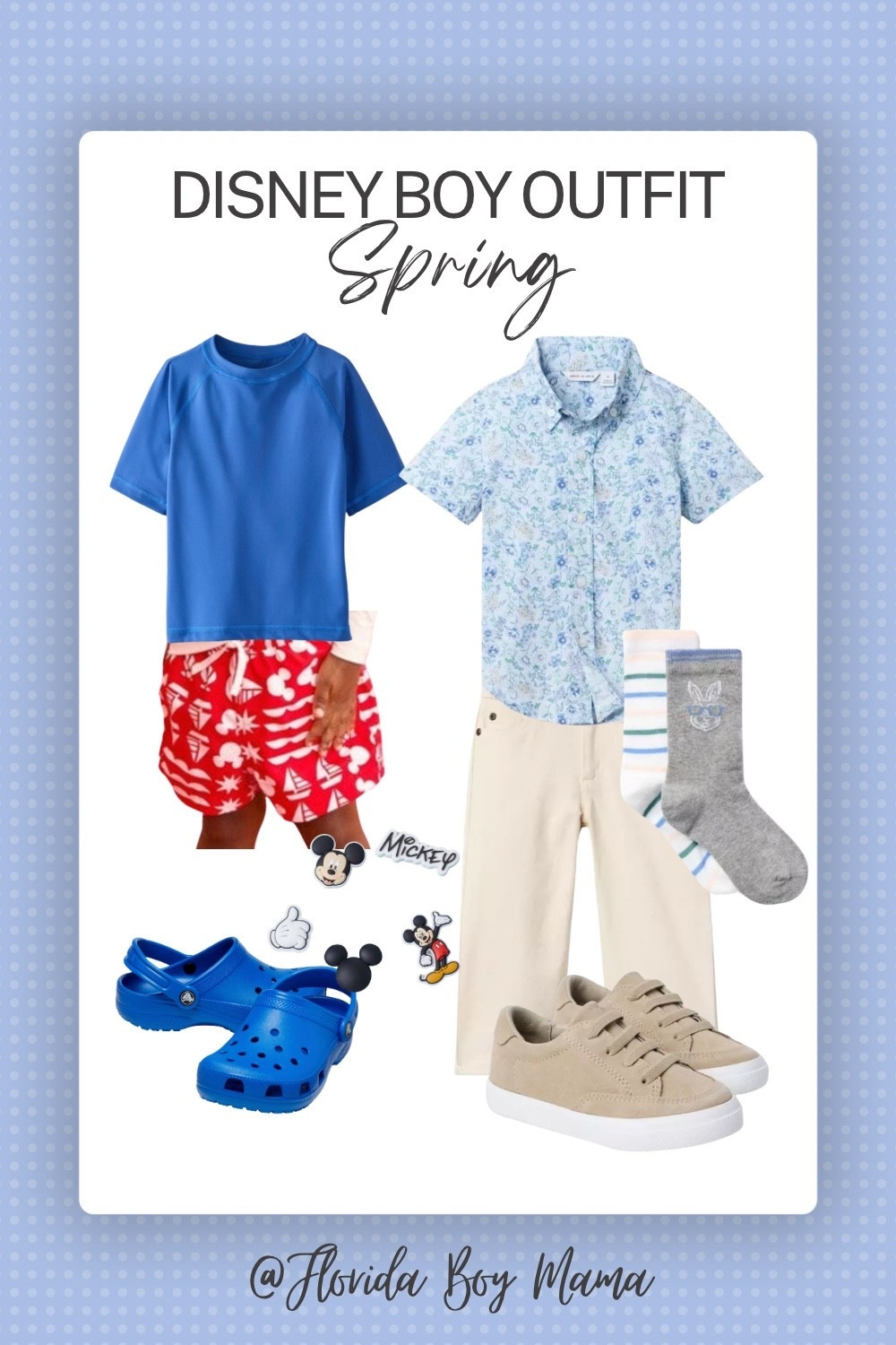 Disney Spring Haul for Boys. Love this Mickey swim trunks for boys perfect for spring break or a Disney cruise. Pair it with some Mickey shoes easy to slip on and off. Then for dinner love this spring flower shirt perfect for Easter outfit for boys. Tan sneakers make it just a tad fancier than casual. Bunny socks perfect for just a touch of Easter.

Disney boy outfit. Kids swim outfit. Boy spring outfit. Easter ootd. Kids spring break at Disney. 

#LTKSeasonal #LTKTravel #LTKKids