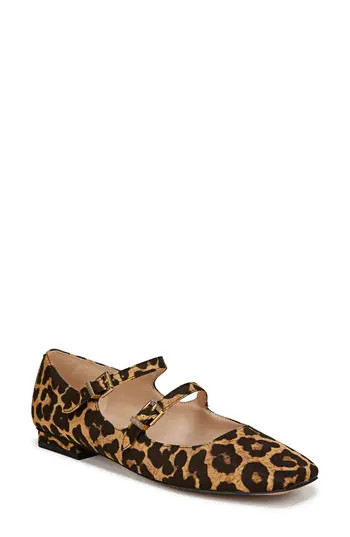 Franco Sarto Tesoro Leopard Mary Jane Flat in Brown at Nordstrom Rack, Size 8.5 | Nordstrom Rack