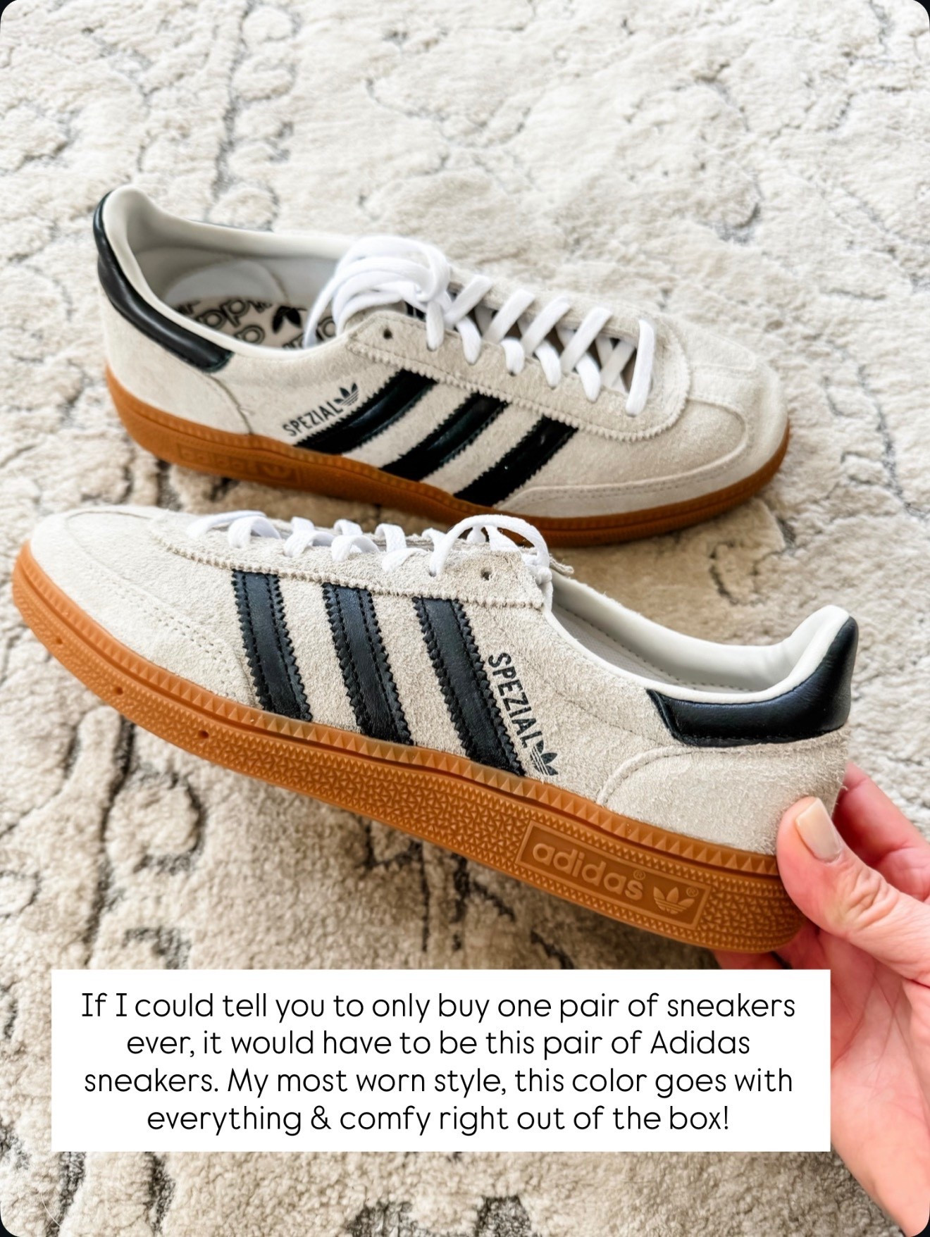 Adidas sneakers. Size down half.