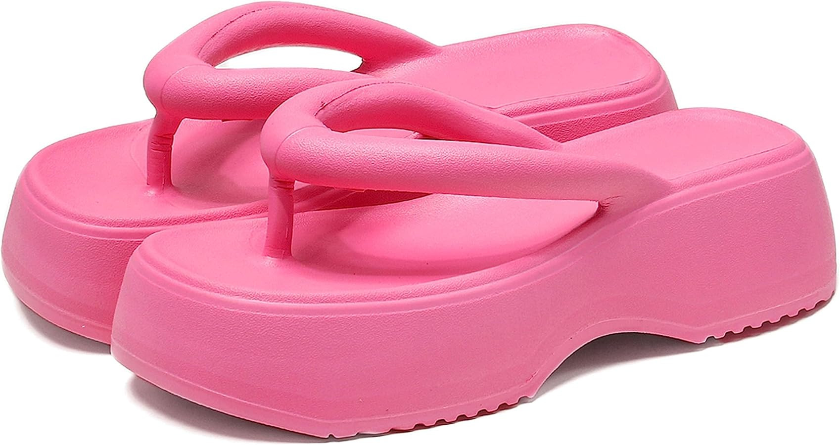 Women's Platform Flip Flops, Casual Wedges Sandals With Arch Support, Summer Chunky Heeled Slides... | Amazon (US)