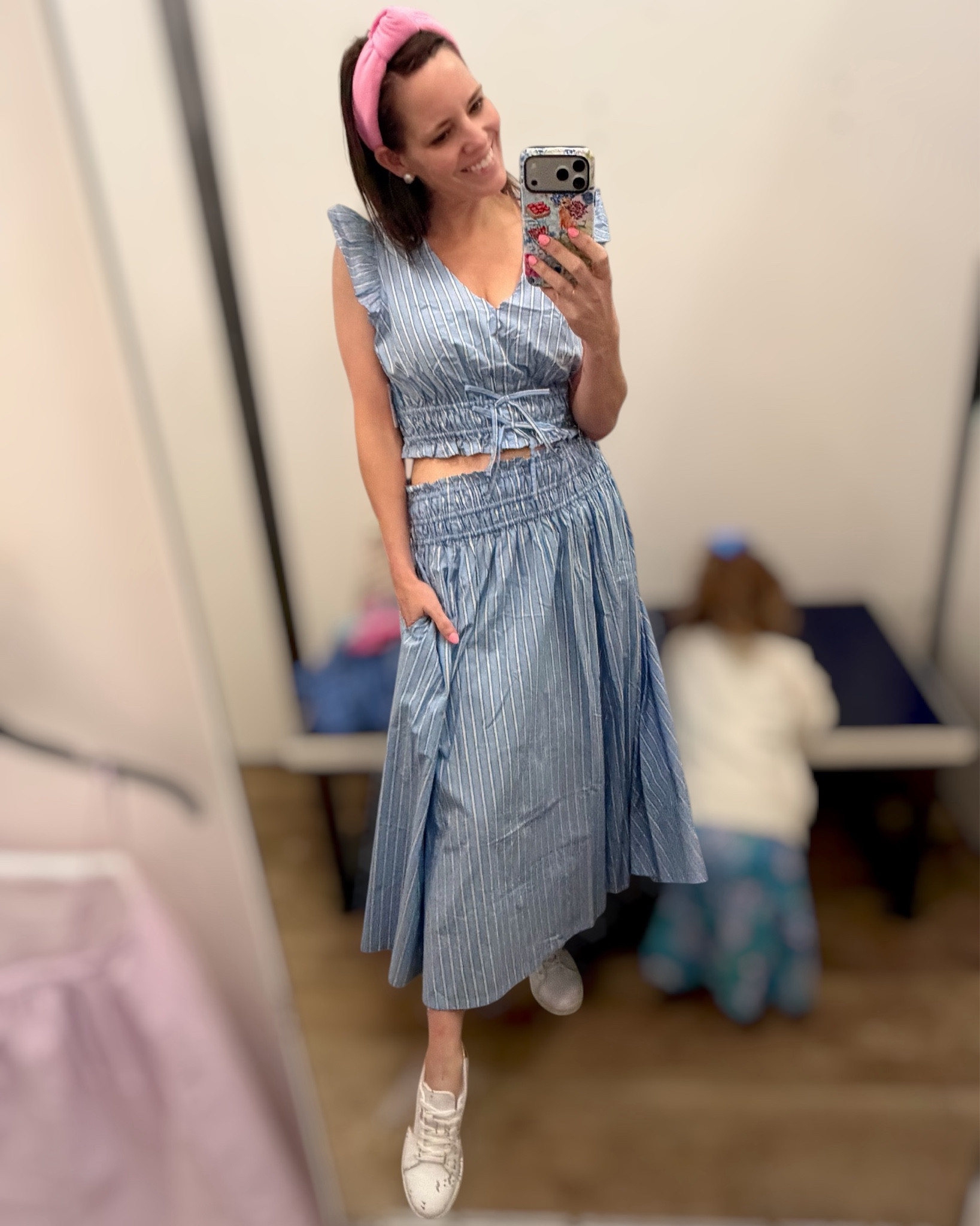 Blue Stripe Set Under $25 💙 Easy Summer Outfit


This matching set is SUCH a good find 🙌💙 The blue stripe flutter sleeve top + midi skirt combo is lightweight, flattering, and so easy to throw on for summer days ☀️ The smocked waist gives the best comfy fit and I love that the skirt has pockets!!

You can wear it together for a put-together look or mix & match with basics—so versatile 👏 Paired it with my go-to white sneakers for a casual vibe, but it would be so cute with sandals or wedges too!

Wearing XS in both — fits true to size!

matching set, blue stripe outfit, old navy set, affordable summer outfit, casual chic style, midi skirt outfit, everyday summer look, budget friendly fashion, spring summer outfit ideas

#LTKOver40 #LTKSaleAlert #LTKPetite