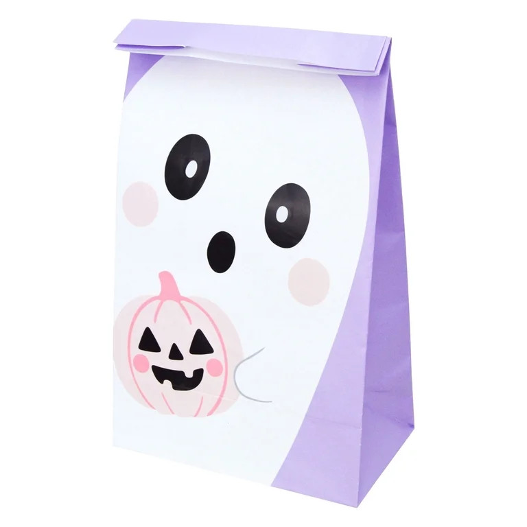 Ghost Paper Treat Bag, Multicolor, 6" x 10.5" x 3.5", Halloween by Way To Celebrate | Walmart (US)