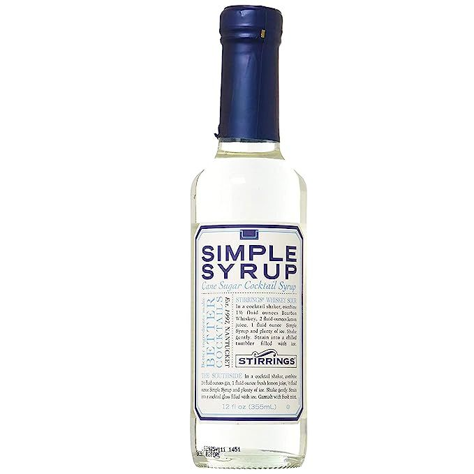 Stirrings Pure Cane Simple Syrup Cocktail Mixer, 12 ounce bottle | Pack of (1) | | Amazon (US)