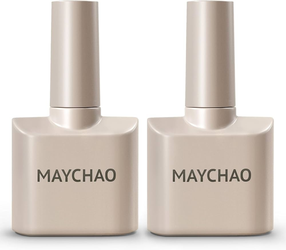 MAYCHAO 2 Pcs 15ml Gel Top and Base Coat Set, Clear Base and No Wipe Shiny Top Coat Gel Nail Poli... | Amazon (US)