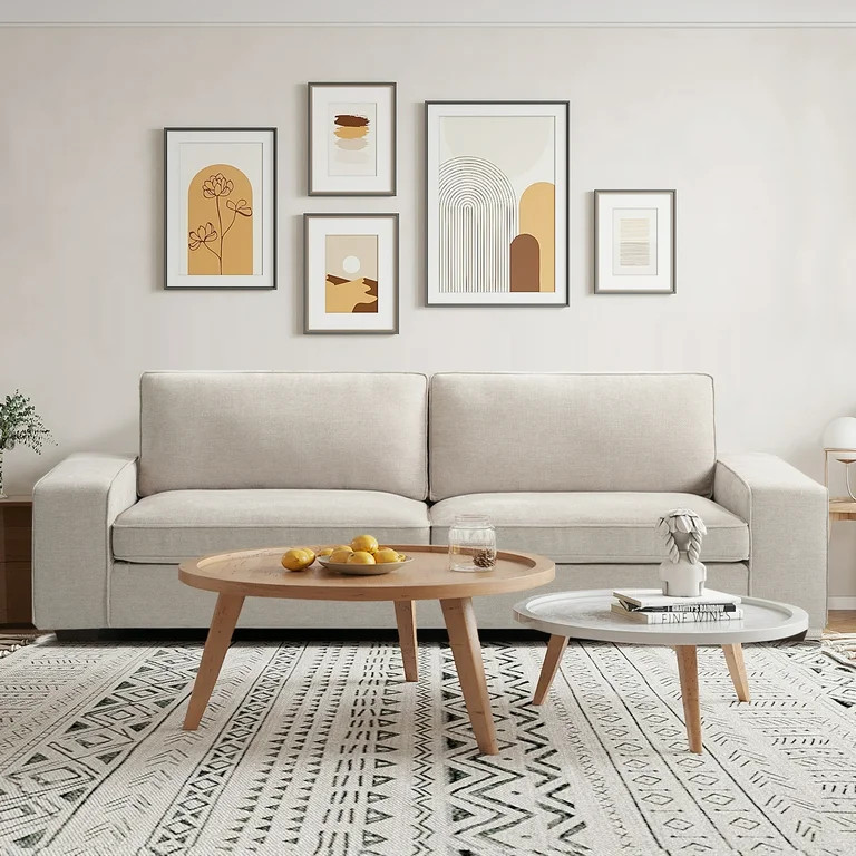 3-Seat Sofa 88.25",Soft and Comfortable,Apartments Small Sofa, Suitable for Living Room, Bedroom,... | Walmart (US)