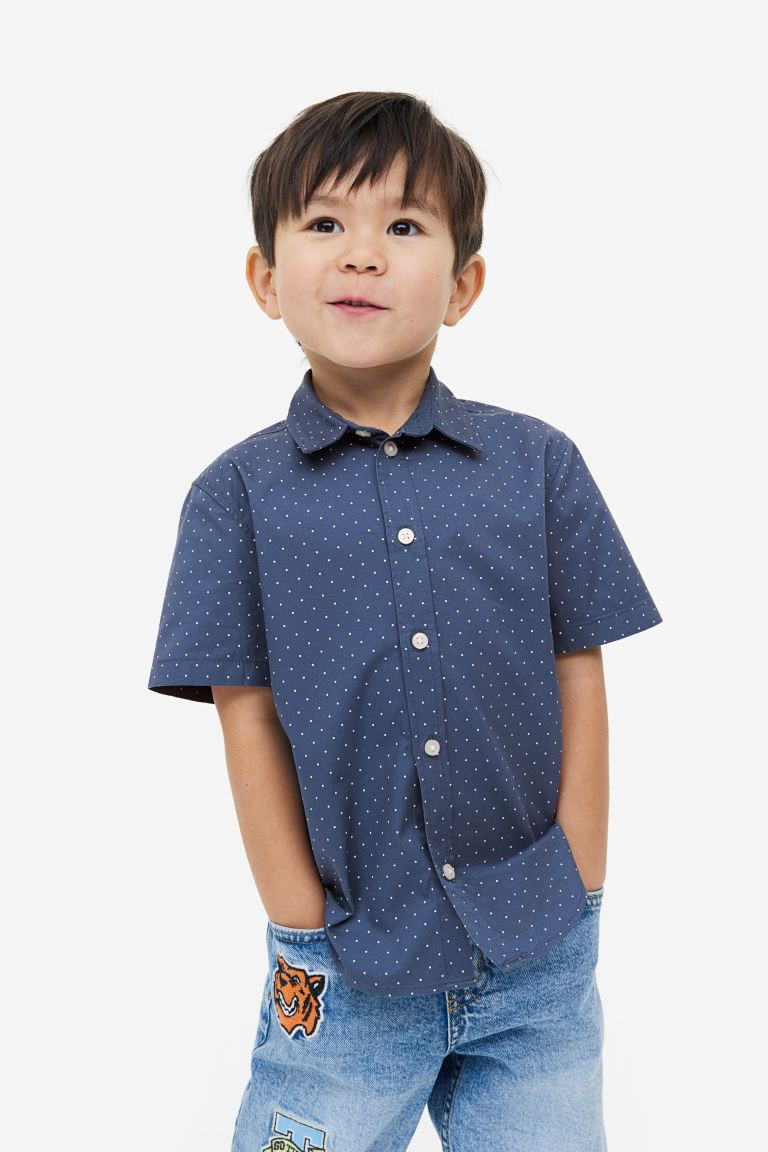 Short-sleeved Cotton Shirt | H&M (US + CA)