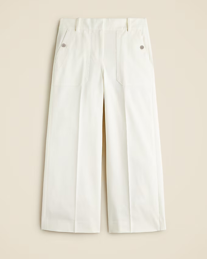 Sydney wide-leg pant in bi-stretch cotton blend | J. Crew US