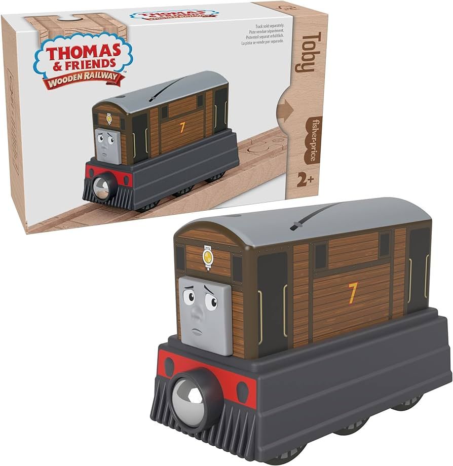 Thomas & Friends Wooden Railway Toy Train Toby Push-Along Wood Engine for Toddlers & Preschool Ki... | Amazon (US)