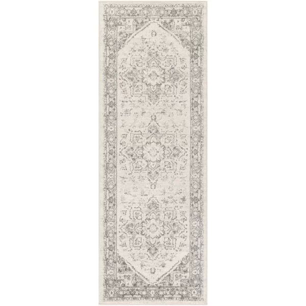 Benoit Oriental Area Rug in Charcoal/Light Beige | Wayfair North America