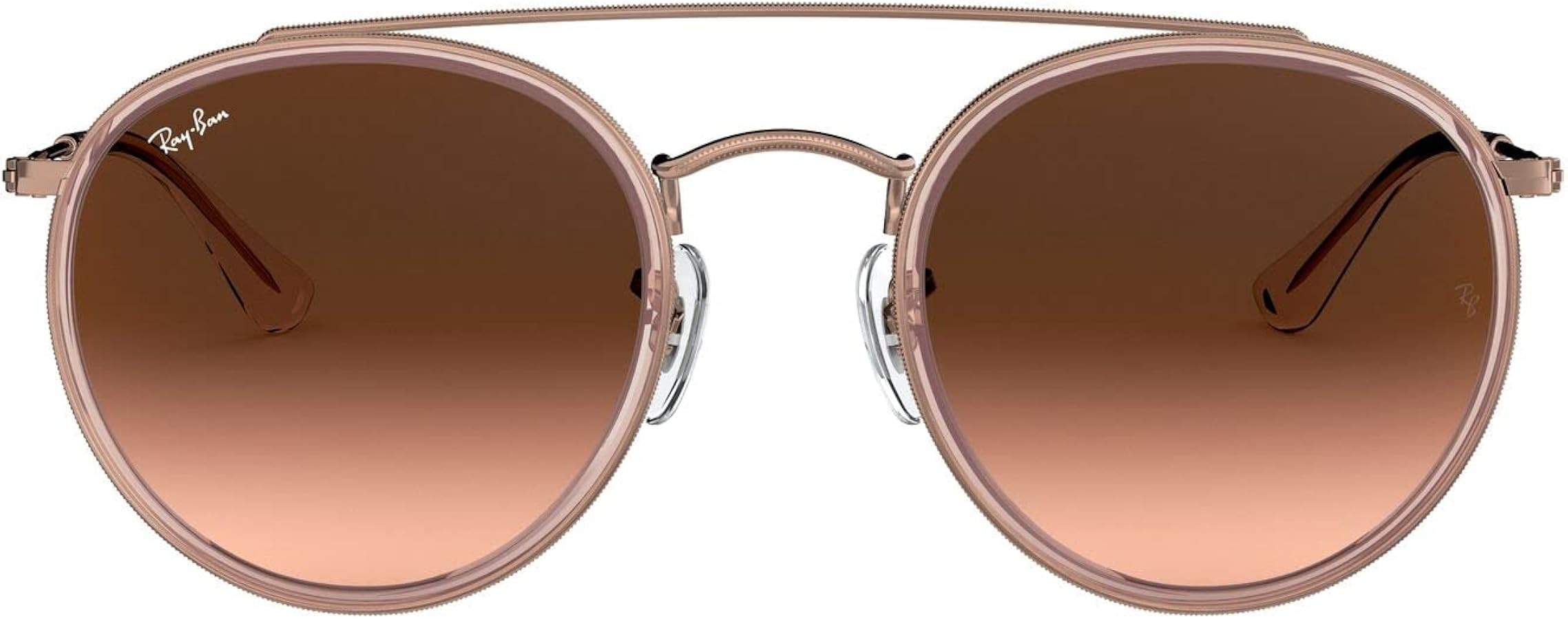 Ray-Ban RB3647N Double Bridge Round Sunglasses, Copper/Pink Gradient Brown, 51 mm : Amazon.ca: Cl... | Amazon (CA)