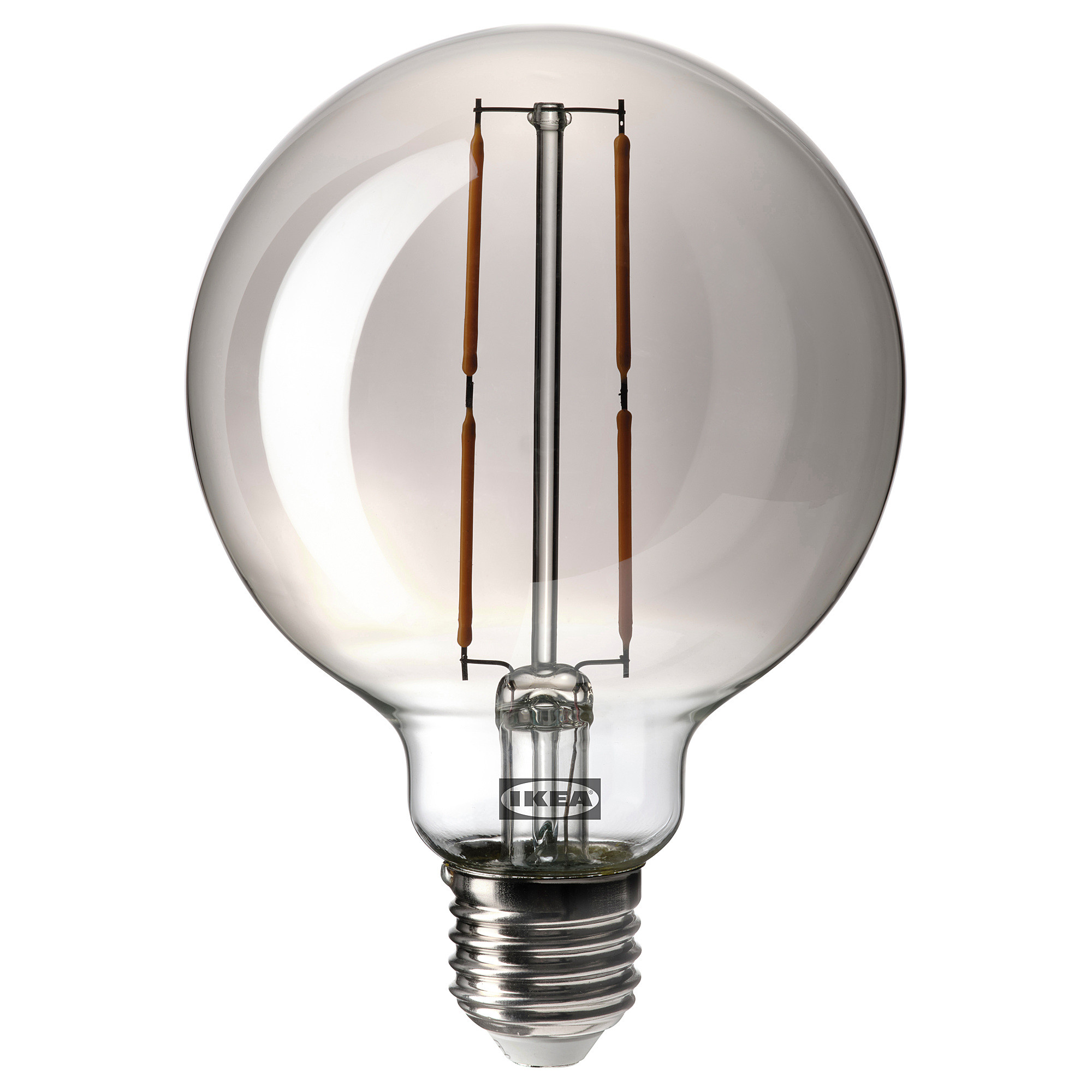 MOLNART LED-Leuchtmittel E27 120 lm, rund Klarglas grau, 95 mm - IKEA Deutschland | IKEA (DE)