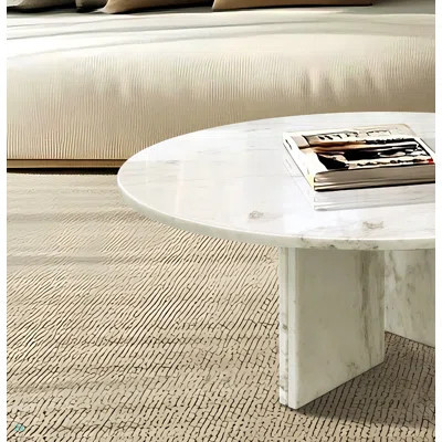 Marble Coffee Table Set, Small Table, Living Room Table Stone, Genuine Marble, Real Marble | Wayfair North America