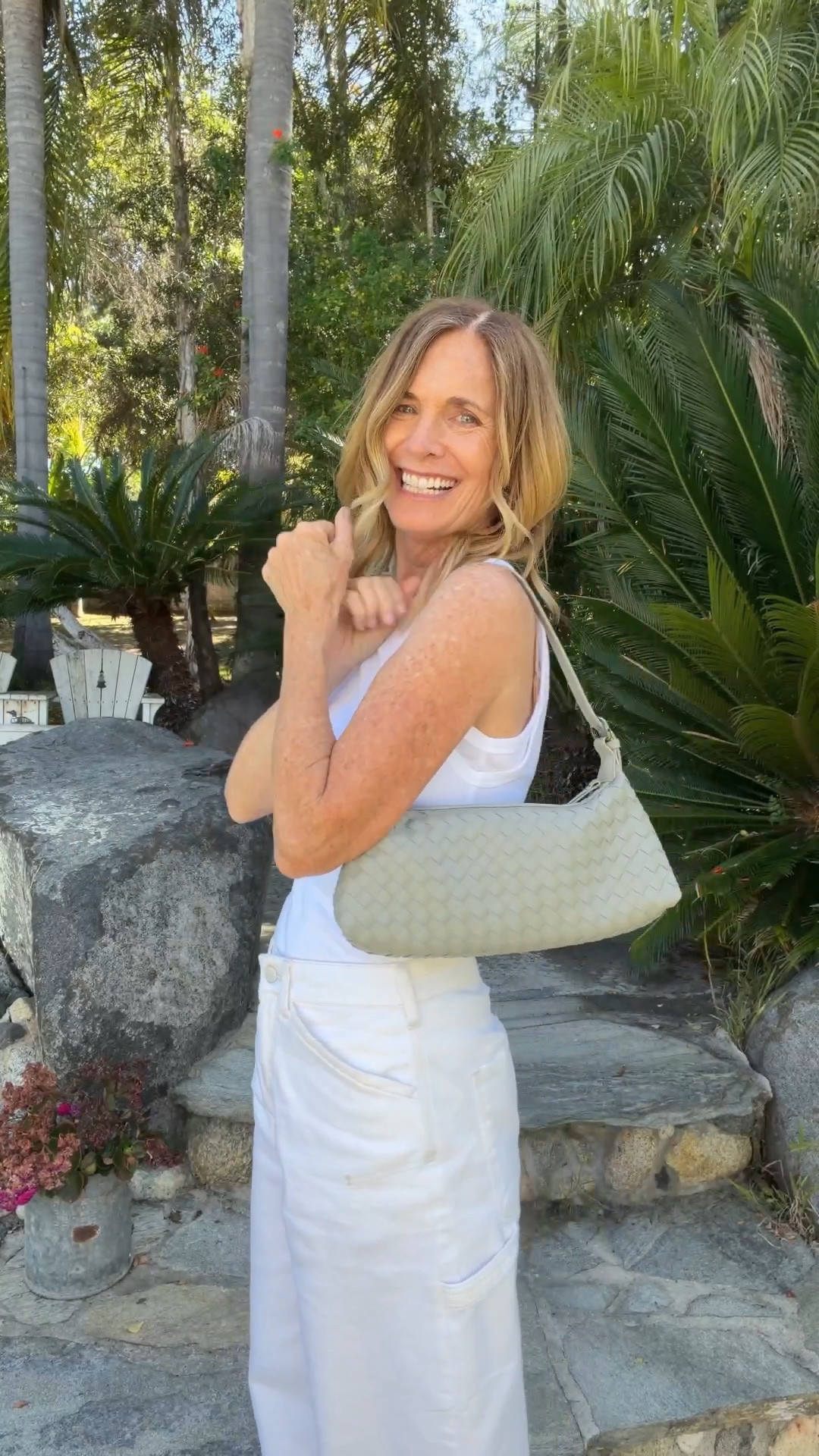 This Amazon bag looks so high-end without the high-end price 🩵

I styled it with an all white outfit, cuffed denim, and a layered tank… and it pulled the whole look together ✨

Love that it comes with 2 straps so you can wear it crossbody or as a cute evening bag.

Budget friendly purse, fashion for women over 50

#LTKdayinmylife #LTKootd #LTKOver40