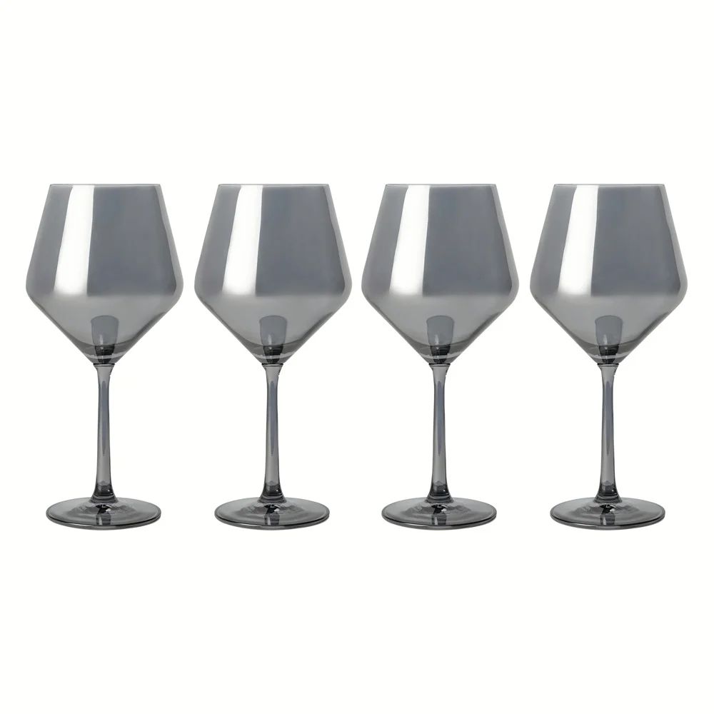 Thyme & Table 4-Piece Angled Wine Glass Set in Smoke Finish | Walmart (US)