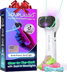 Loop Lasso® NANO - The Original Glow-in-The-Dark String Shooter Toy - Built-in UV Blacklight - S... | Amazon (US)