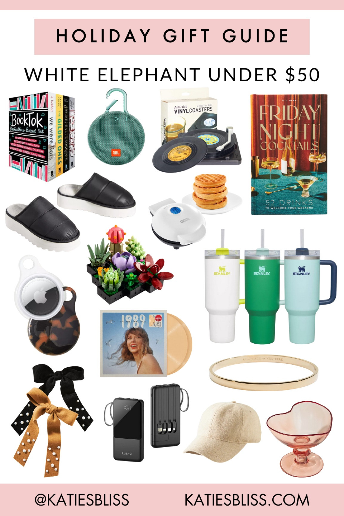Holiday gift guide ✨ white elephant under $50

Gift exchange. Grab bag. Yankee swap. Under $50. Under $25. Holiday. Christmas. Stanley. Cocktail book. Gold bangle. Kate spade. Taylor swift. Slippers. Portable charger. Portable speaker. AirTag. Book. Coasters. 



#LTKGiftGuide #LTKHoliday #LTKfindsunder50