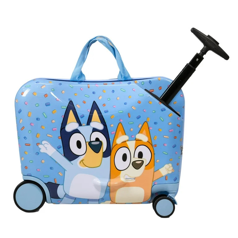Kid's BBC Bluey Bingo Character Ride On Scooter Hardside Luggage for Boys and Girls -Light Blue | Walmart (US)