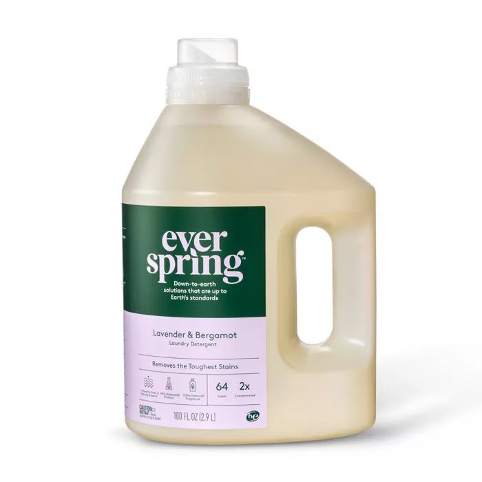 Lavender & Bergamot Liquid Laundry Detergent - 100 fl oz - Everspring™ | Target