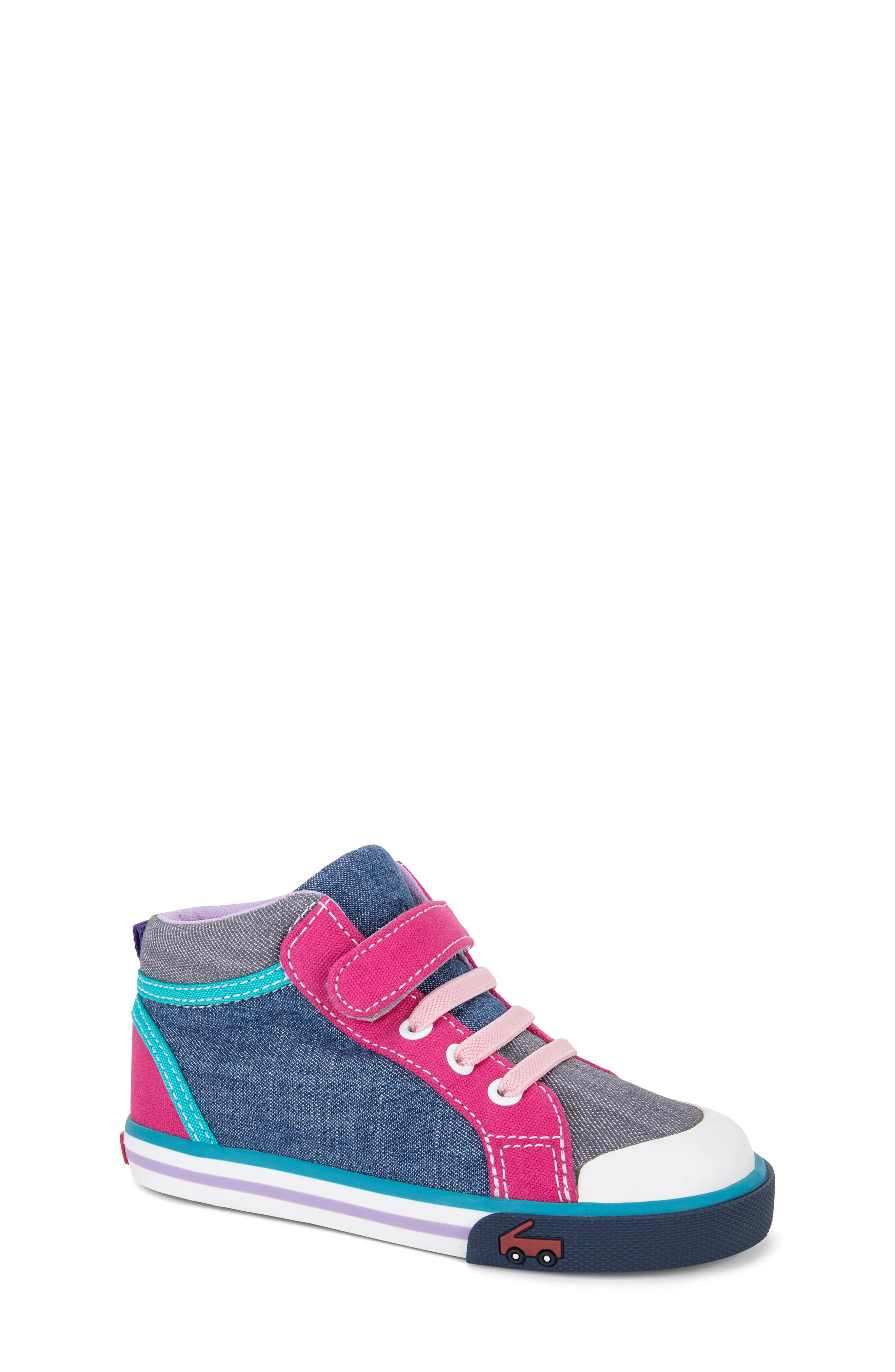 Toddler See Kai Run Peyton High Top Sneaker, Size 11 M - Blue | Nordstrom