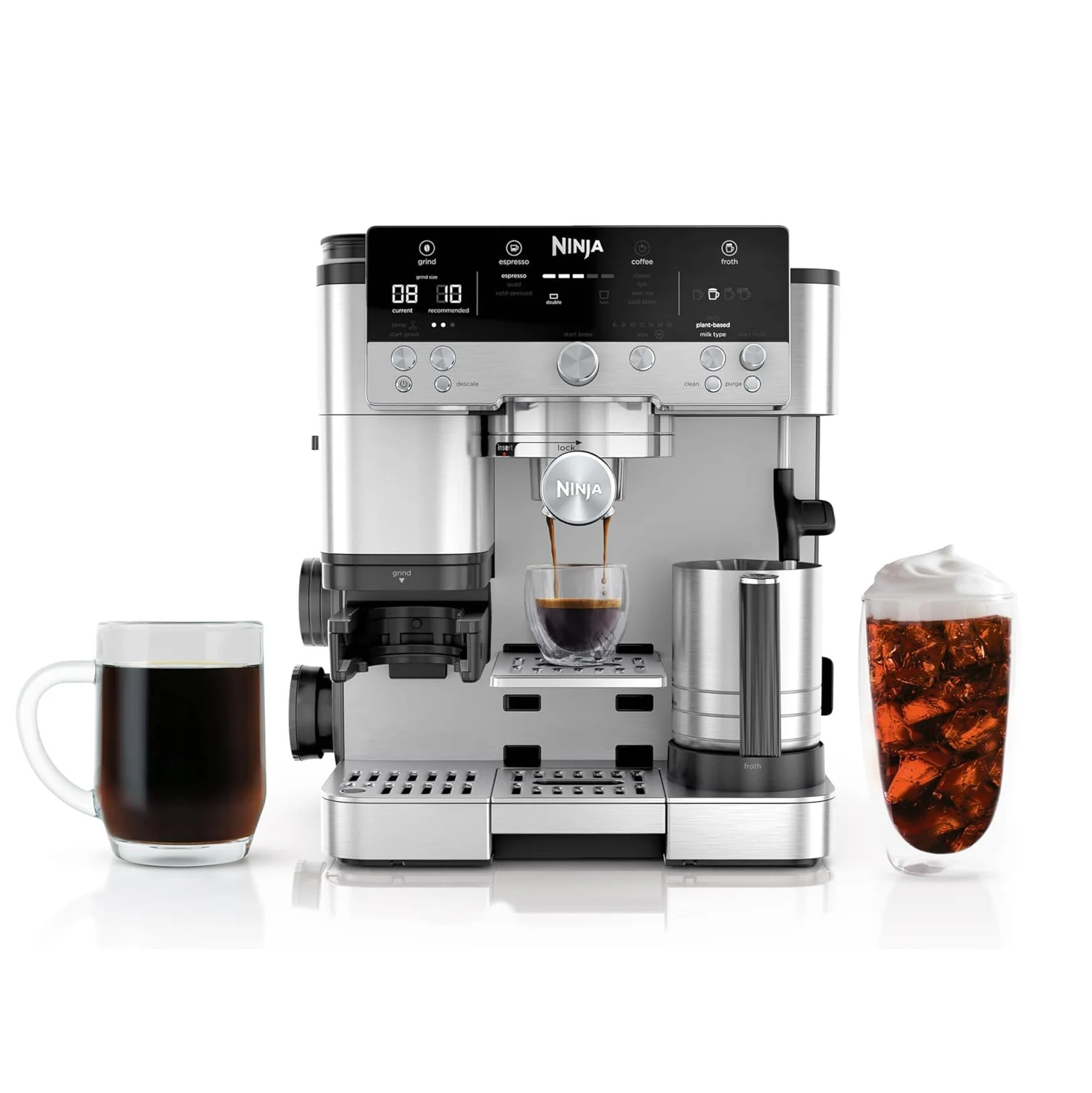 Restored Ninja R-ES601 Luxe Café Premier Espresso Machine, Drip Coffee, Cold Brew, Grinder, Tamp... | Walmart (US)